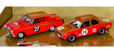 Scalextric C2981A - Ford Escort and Ford Cortina - Alan Mann Racing - Twin Pack